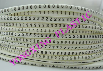 

600pcs/box cable marker EC-3 6.0mm2 0123456789+- 12 different digital mark cable white color