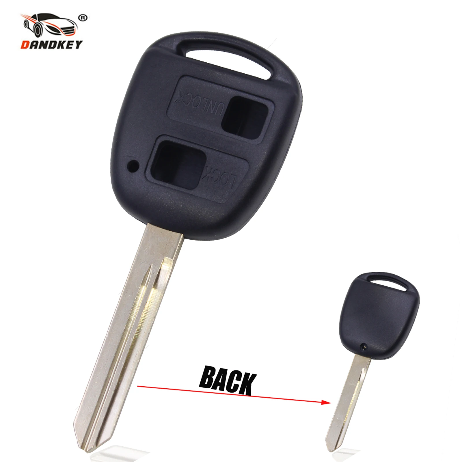 Dandkey 10x пульт дистанционного управления 2 кнопки чехол Брелок для TOYOTA Avensis Corolla Yaris