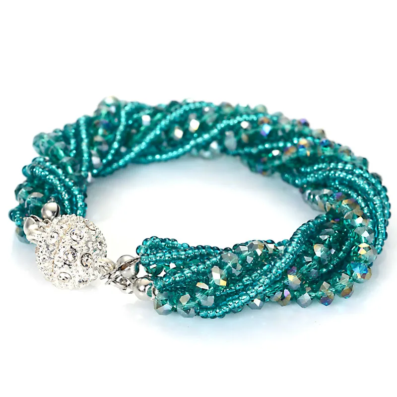 Fashion Multiple Layer Strands Crystal Seed Beads Charm Magnetic Fashion Multiple Layer Strands Crystal Seed Beads Charm Magnetic Bracelets Summer Jewelry B1470 In Strand From Accessories On