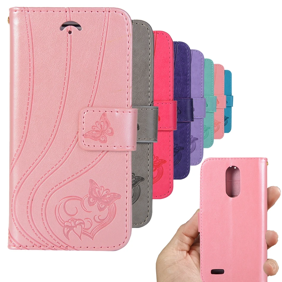 

for LG K8 2017 X240 Case Fashion Emboss Heart shaped Flip Vertical Wallet Phone Shell for LG K10 2017 M250 X400 Coque EU Version