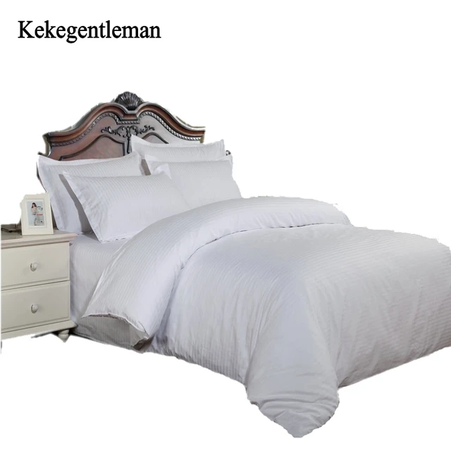 Cheap Kekegentleman Satin Stripe Solid Color Bedding Sets Home Textiles, Duvet Cover & Flat Bed Sheet & Pillowcase 100% cotton Cheap Kekegentleman Satin Stripe Solid Color Bedding Sets Home Textiles, Duvet Cover & Flat Bed Sheet & Pillowcase 100% cotton