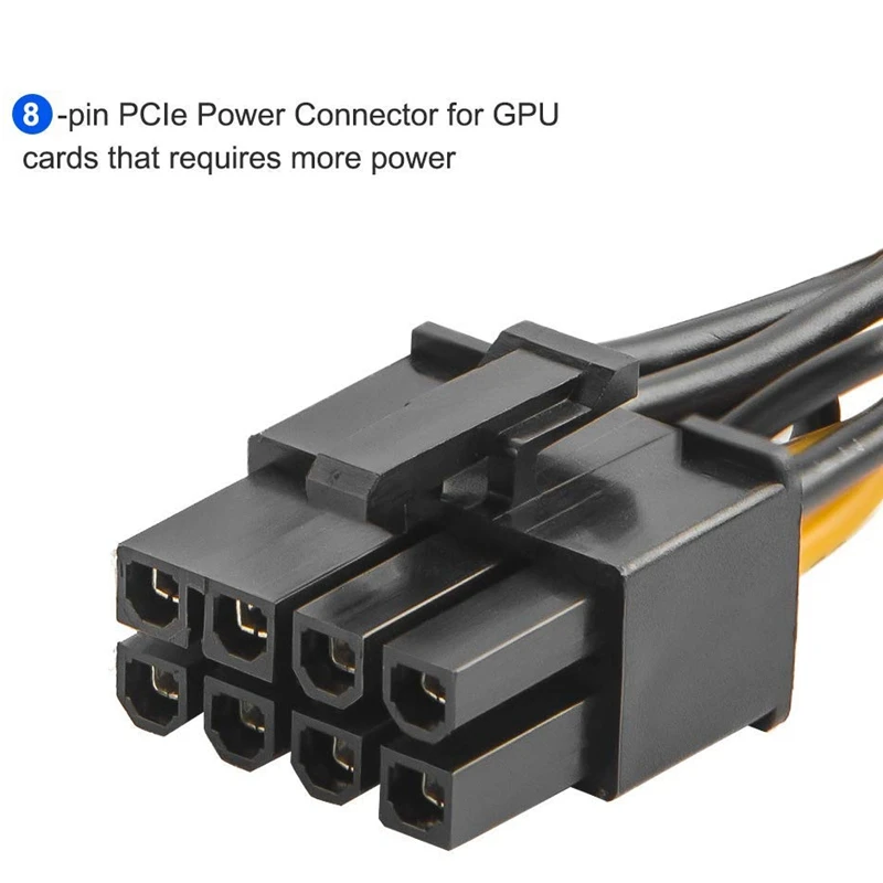 Кабель адаптера Pcie, 2-Pack 6-Pin To 8-Pin Pcie Express кабель адаптера питания, 7,78 дюймов/20 см