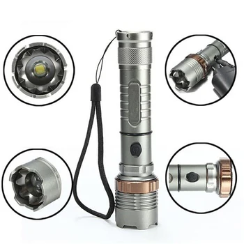 

20pcs/lot 2000LM Rotating Focus CREE T6 Lotus Head Tactical Defensive LED Flashlight Torch Light