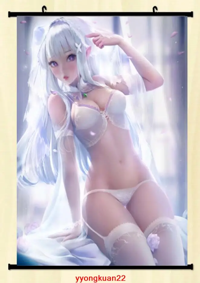 

Life in a different world from zero Emilia Wall Scroll Anime Poster Home Decoration Japanese cartoon 40x60cm