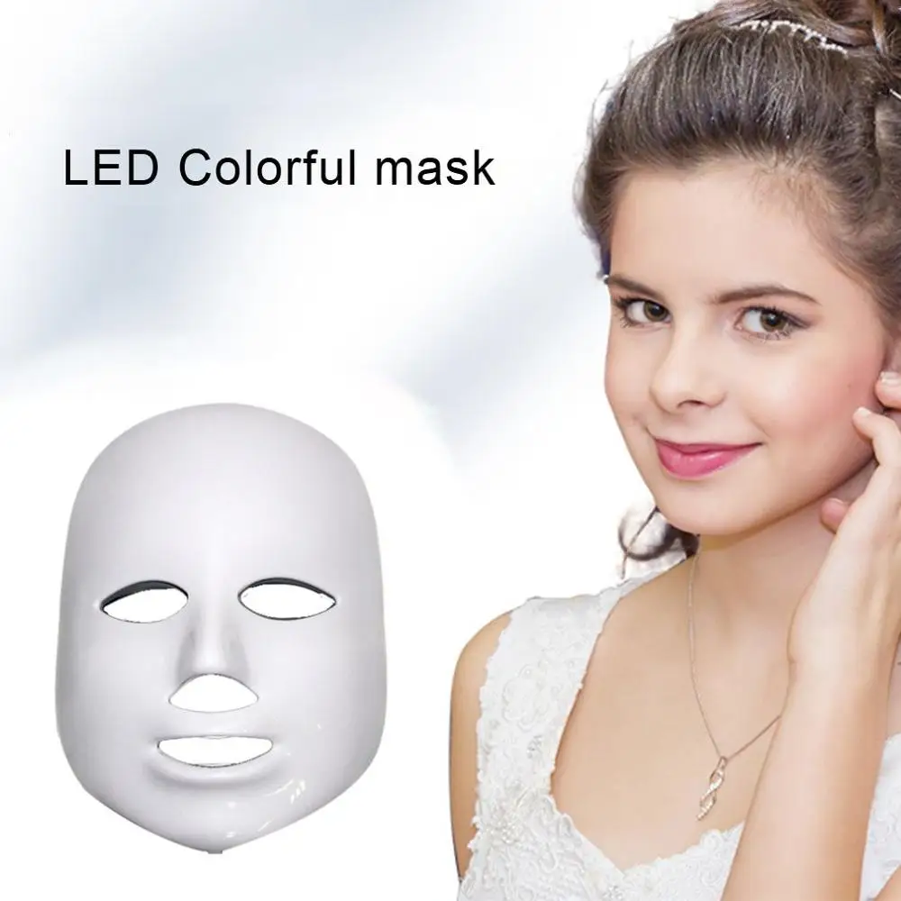 

Beauty Photon LED Facial Mask Therapy 7 colors Light Skin Care Rejuvenation Wrinkle Acne Removal Face Beauty Spa