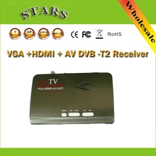 Цифровой HDMI DVB-T T2 dvbt2 TV Box VGA AV CVBS ТВ-Приемником преобразователь с USB dvb-t2 Тюнер Mpeg 4 H.264 С Дистанционным Управлением