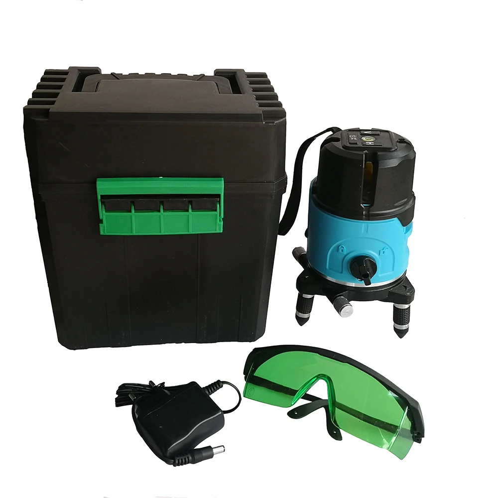 

Laser Level 5 Lines 6 Points Automatic Self Leveling 360 degrees rotary 635nm Vertical&Horizontal laser red lines Outdoor Mode