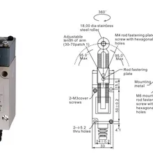 4 шт./лот высокое качество CNTD CHL-5030 Регулируемый рычаг Концевой переключатель/микро переключатель, металлический нижний корпус