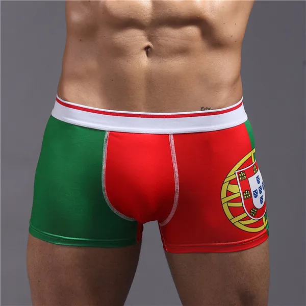 High Quality New Fashion Men's Portugal Flag Casual Underwear Breathable Underpants Comfortable