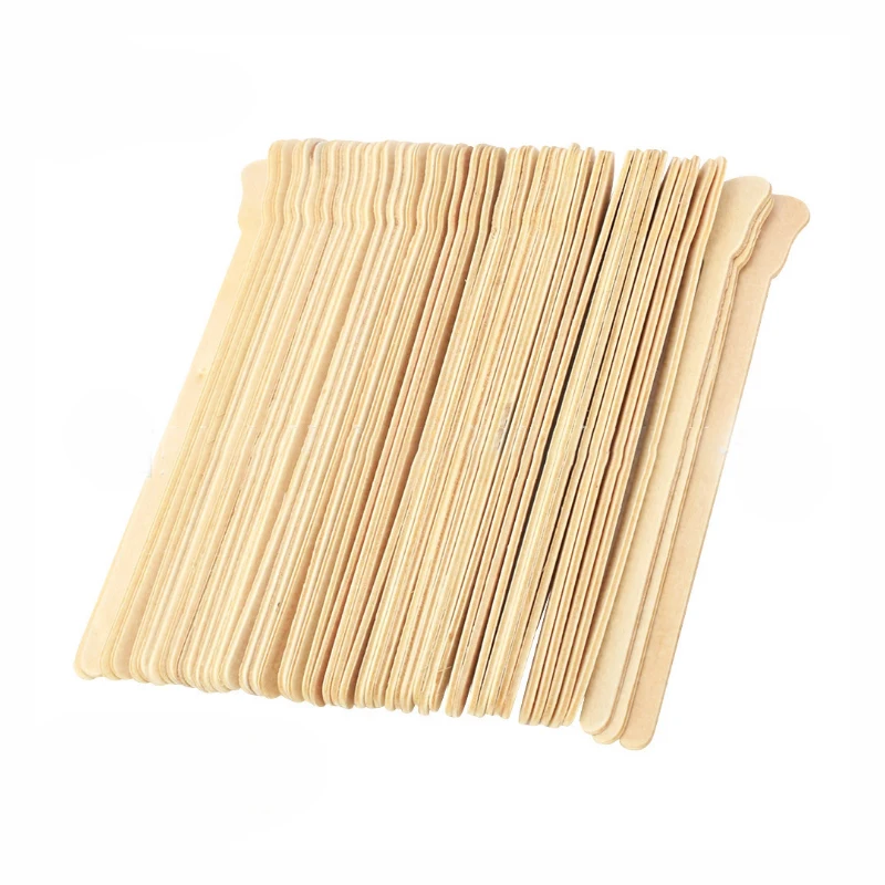 

50pcsHair Removing Wax Stick Wooden Strips Hard Beans Mixing Tool Cream Kit Tongue Depressor Facial Mask Spatula