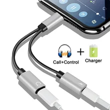 Для iPhone 7 plus, 2 в 1, адаптер для наушников для iPhone X/8/8 plus, зарядный кабель для телефона, аудио адаптер для зарядки, разветвитель кабелей