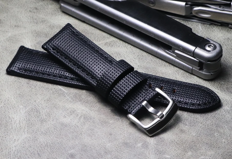 genuíno grossas pulseiras relógio pulseira para militar