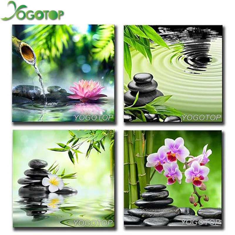 

YOGOTOP Diy 5D Diamond Mosaic Diamond Painting Cross Stitch Kits stone Orchid Square Diamond Embroidery Home Decoration ZB223