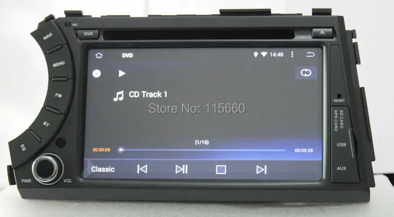 Android 4.4 Car DVD for Ssangyong Actyon-Kyron 9