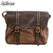 Новое поступление года Ограниченная серия Gathersun бренд ручной работы из воловьей кожи в стиле ретро женская сумка на одно плечо, высокое качество Наклонная Сумка