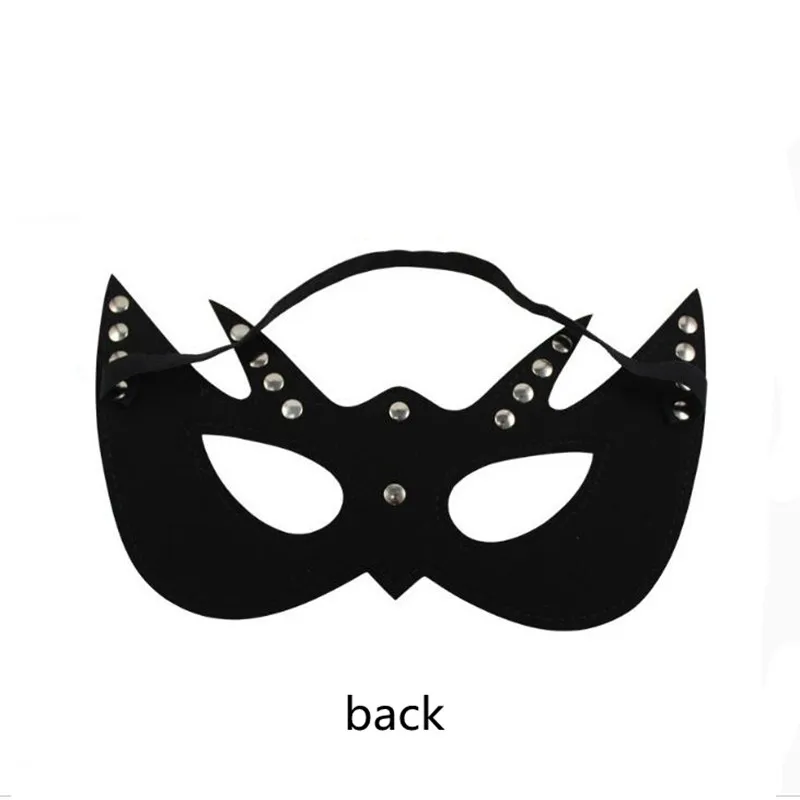 Маскарадная кожаная маска для глаз, черная маска для косплея из искусственной кожи, аксессуары для Хэллоуина, сексуальные экзотические аксессуары, Вечерние Маски