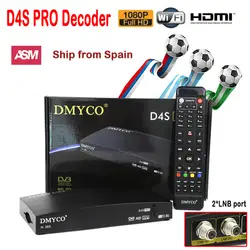 D4SPRO для Европы цифровой спутниковый ресивер HD 1080 P Twin тюнер dvb S2 рецепторов Biss Youtube Икс 2 * LNB порты и разъёмы двойной тюнер