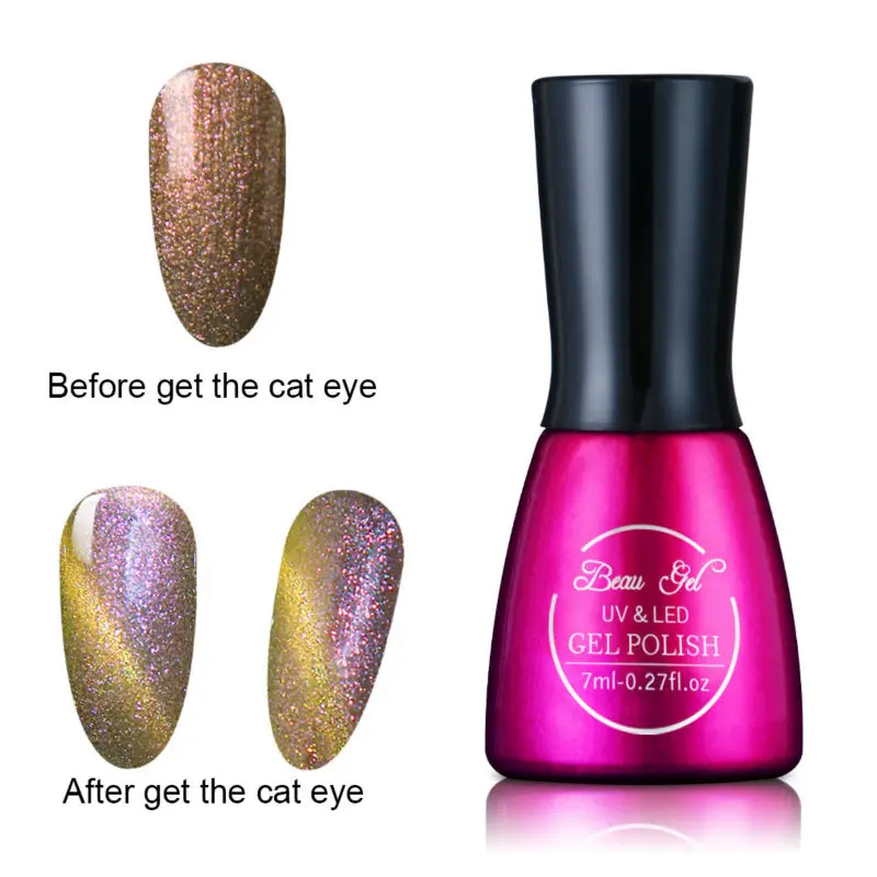 Beau гель 7 мл УФ-Хамелеон Гель-лаки для ногтей 3D Магнитный кошачий глаз замочить от УФ-гель лак блеск лак для ногтей DIY - Цвет: 3323