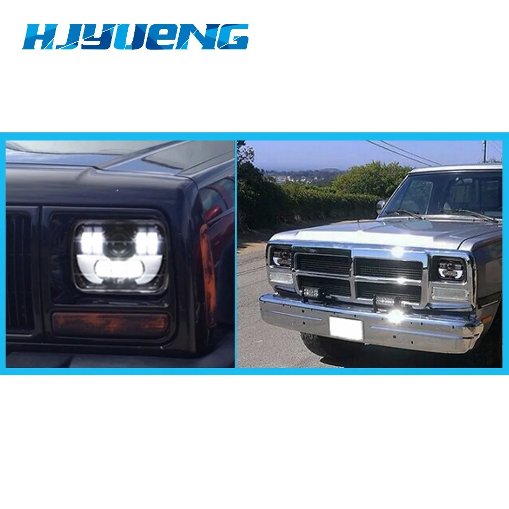 HJYUENG 90 Вт 5 &quotX 7&quot квадратный грузовик светодиодный фары дальнего света с Hi/Lo DRL