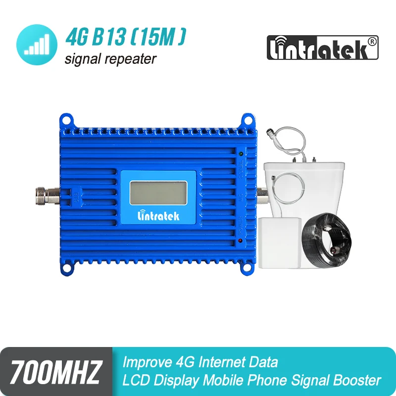 

Band 13 700mhz LCD Display Powerful Cell Phone Signal Booster 70dB Gain 4G LTE 700 Signal Repeater Amplifier Internet Set #28