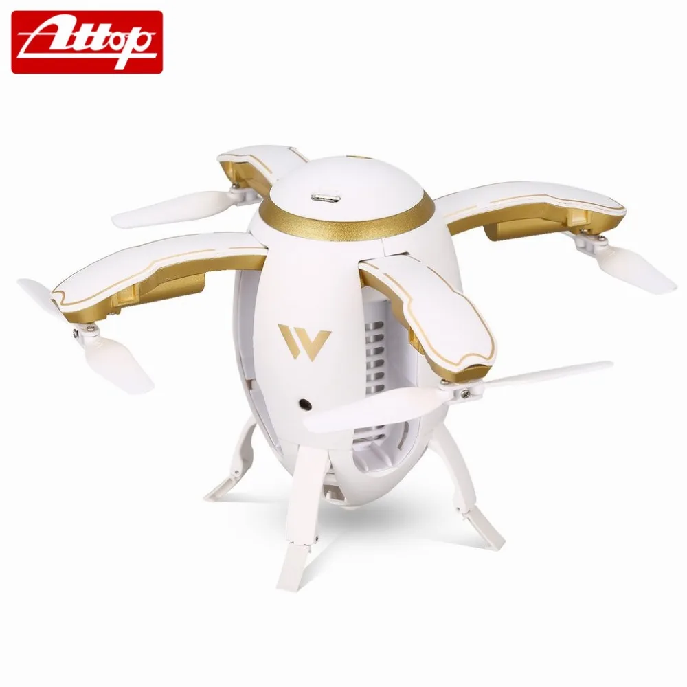 

Attop W5 Egg 2.4GHz Wifi Camera FPV Drone Foldable Selfie Mini RC Quadcopter with Altitude Hold Headless G-sensor Kids Gift HOT!