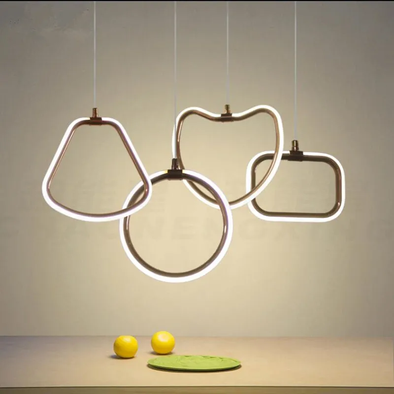 

NEW Modern LED pendant light lamps Metal plating rose red and silicone ceiling indoor lighting dining room light fixture