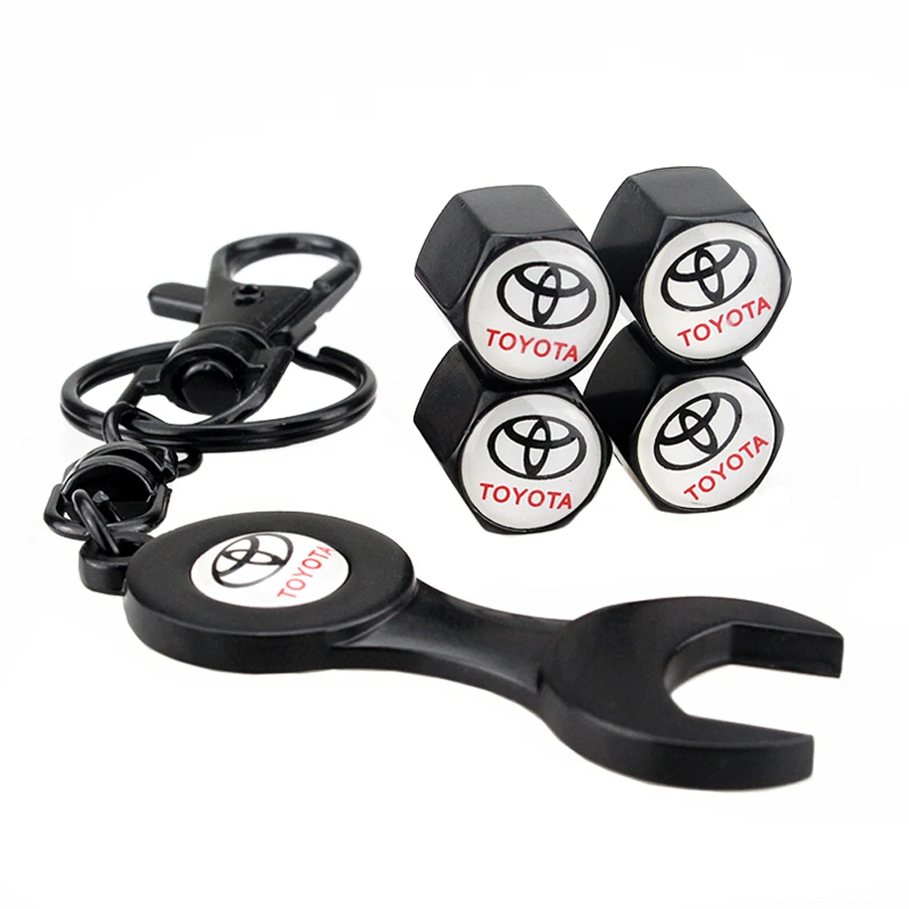 Car Tyre Valve Stem Caps Metal Wheel Cover For Toyota Yaris Avensis