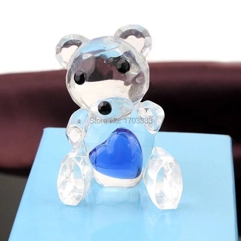 Teddy Bear Ornament crystal Element I Love You New Born Celebrations 