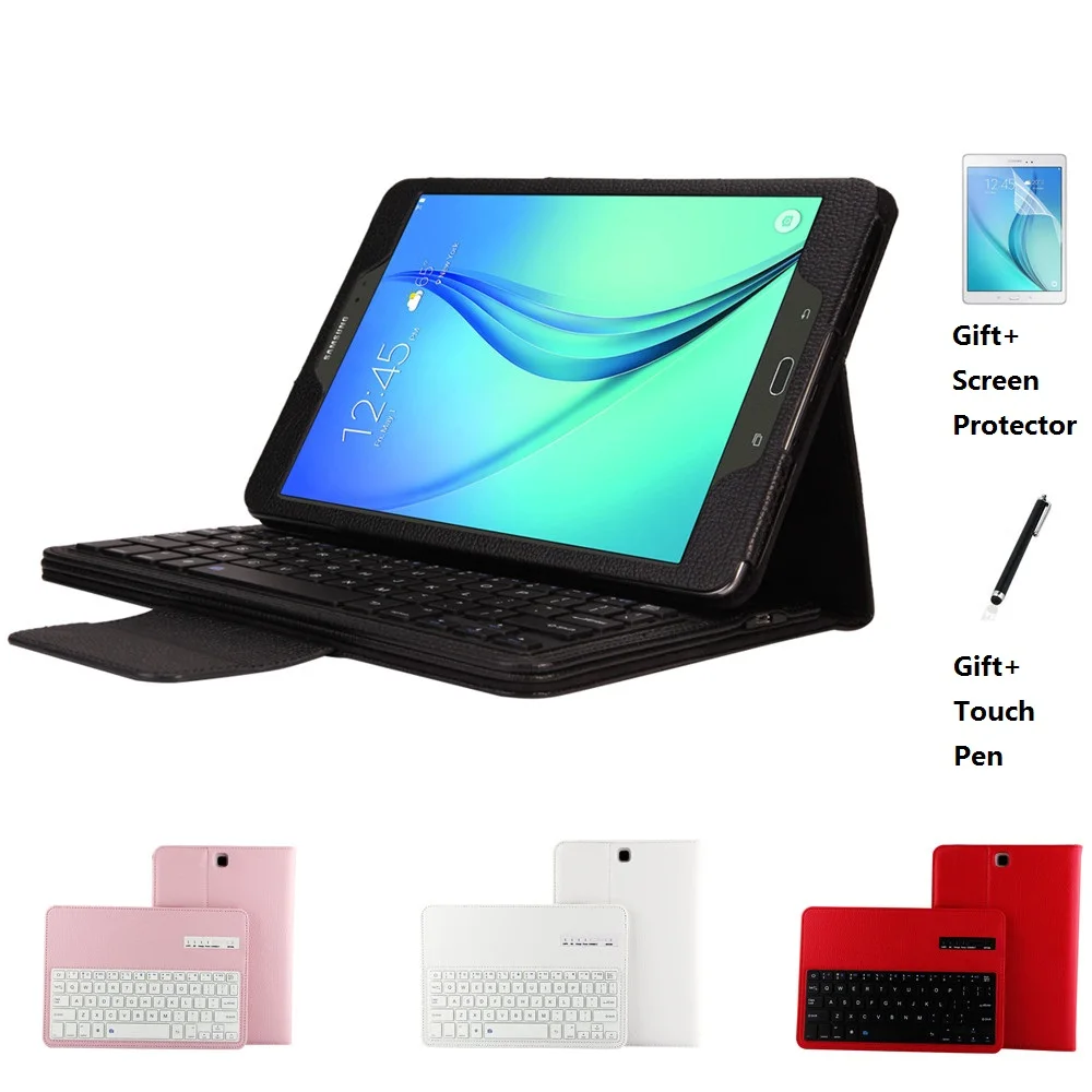  Magnetic Removable Detachable Bluetooth Keyboard Flip Leather Stand Case For Samsung Galaxy Tab A T