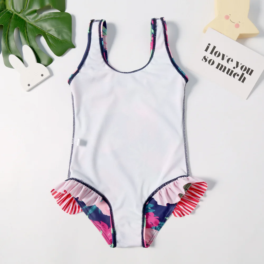 Swimwear Купальники для маленьких девочек; Цельный купальник с рисунком лебедя для малышей; детские купальные костюмы Falbala; пляжные купальники для девочек