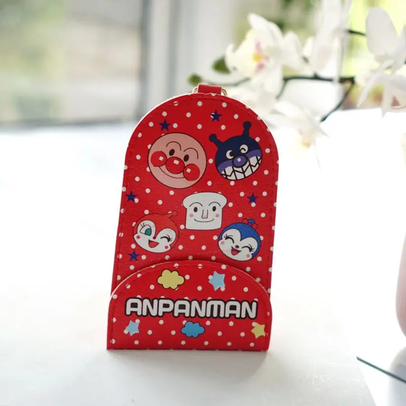 Мультяшный креативный защитный чехол для ключей My Melody Anpanman Cinnamoroll Snoopy Doraemon Stitch, чехол для карт, водонепроницаемый чехол-держатель из искусственной кожи - Цвет: anpanman