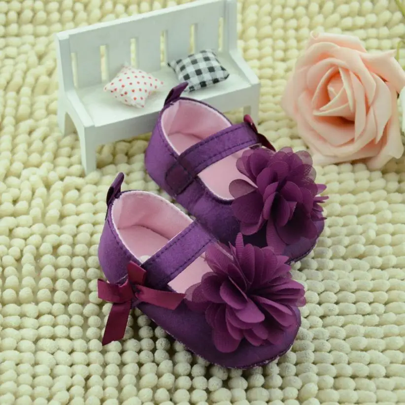 Детская обувь для маленьких девочек; прогулочная обувь с бантом и цветочной подошвой