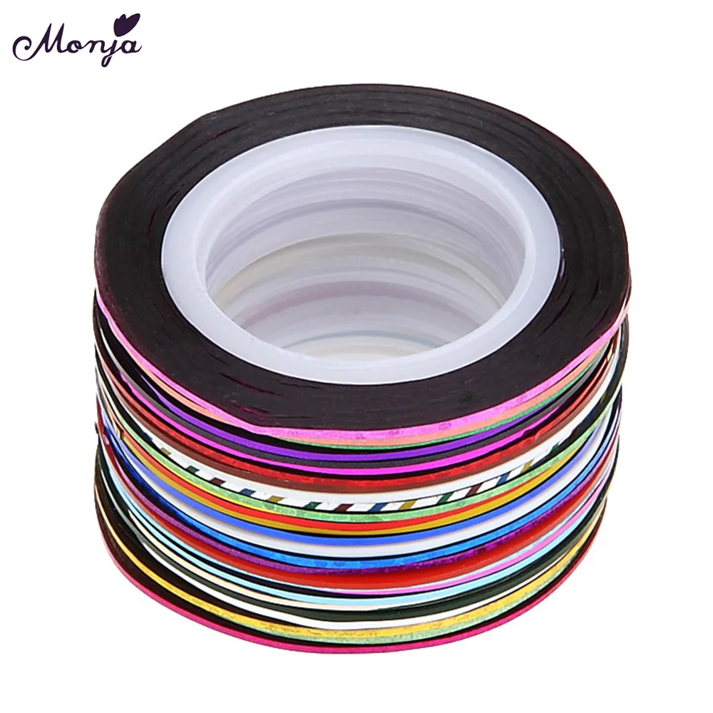 Nail Art Rolls Gold Silver Wire Striping Tape Line 3D DIY Nail Stickers for Manicure Decals