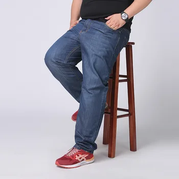 

Men's Classic Jeans Brand Spring Denim Jeans Man Large size loose Trouser Autumn Cowboy Pant Big Size 28-48
