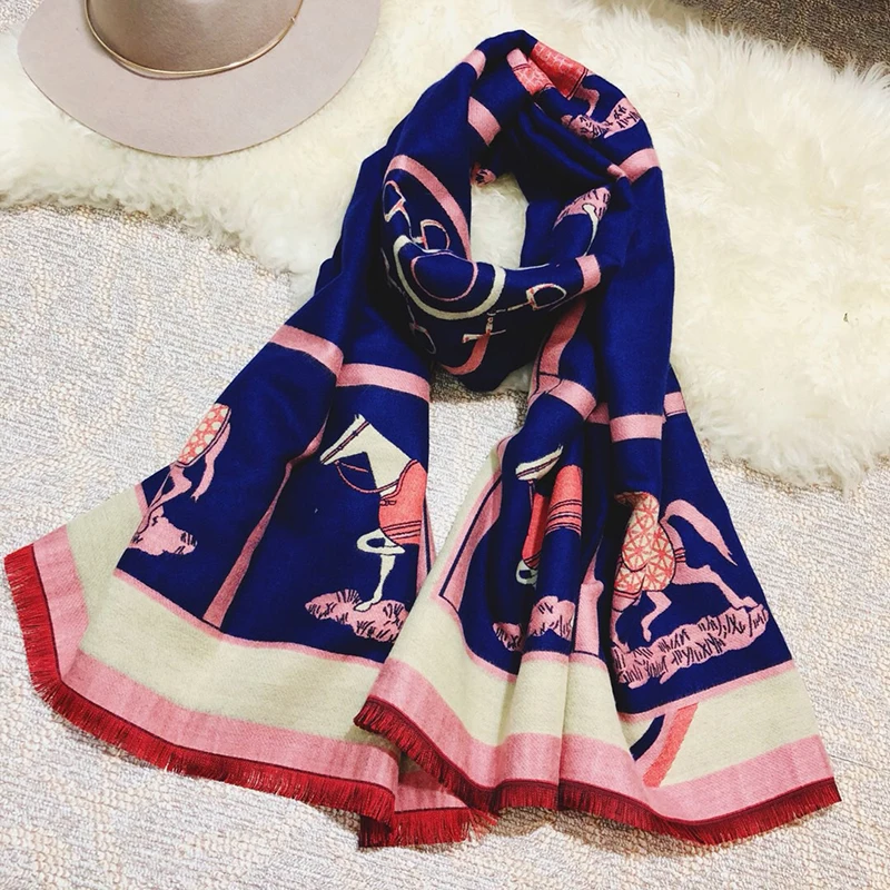 cashmere scarf luxury brand horse pashmina blanket women winter scarfs 2018 korean fashion cute christmas scarves shawl echarpe free shipping wholesale and - Christmas Scarfs cashmere scarf luxury brand horse pashmina blanket women winter scarfs 2018 korean fashion cute christmas scarves shawl echarpe free shipping wholesale and - Christmas Scarfs