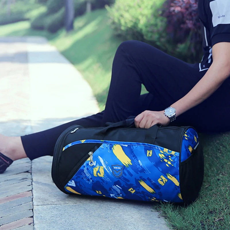 New Gym Bag Women Men Fitness Bags Waterproof Nylon Sport Bag Travel Training Shoulder Bags Luggage Duffel Shoes Storage XA6WA