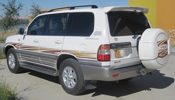 سبائك الألومنيوم المسمار تثبيت الجانب السكك الحديدية بار حامل سقفي ل اند كروزر LC100 FJ100 1998 99 2000 01 02 03 04 05 06 2007