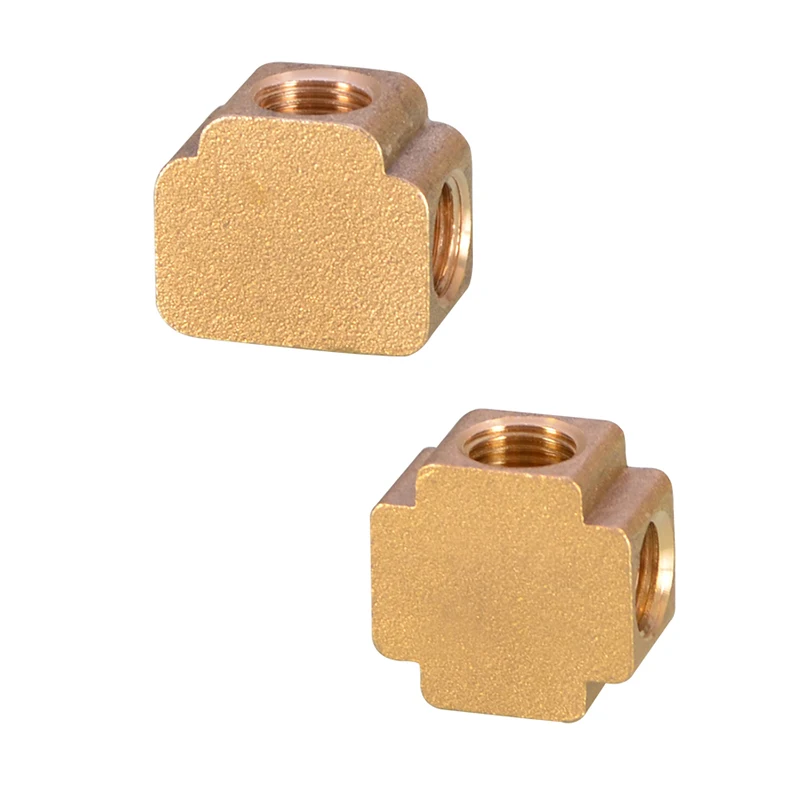 

1/8" 1/4" 3/8" BSP Female Thread Square Tee Type 3 Way Cross 4 Way Brass Pipe Fitting Adapter Coupler Connector