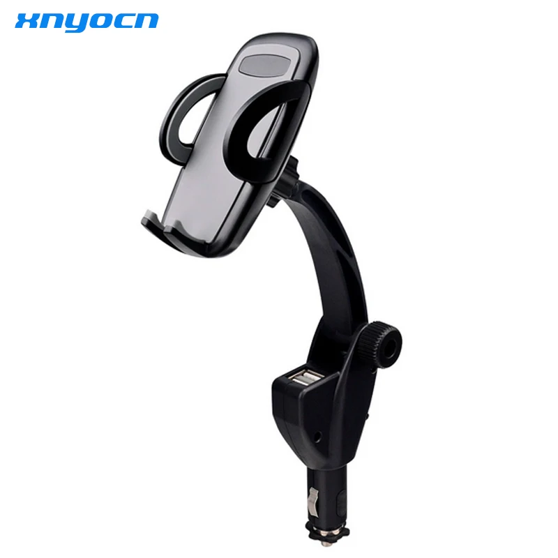 2 USB Ports with 3A Current Universal Car Charger Holder Mount Cradle