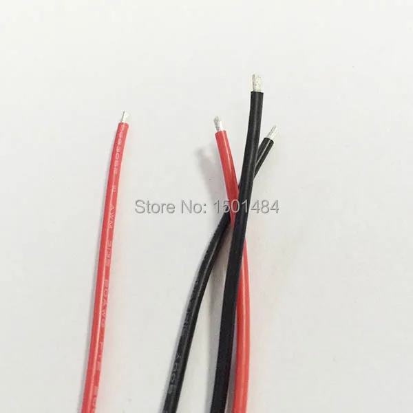 16 AWG  Wire Flexible Stranded Copper Cables for RC 2m Gauge Silicone black and red