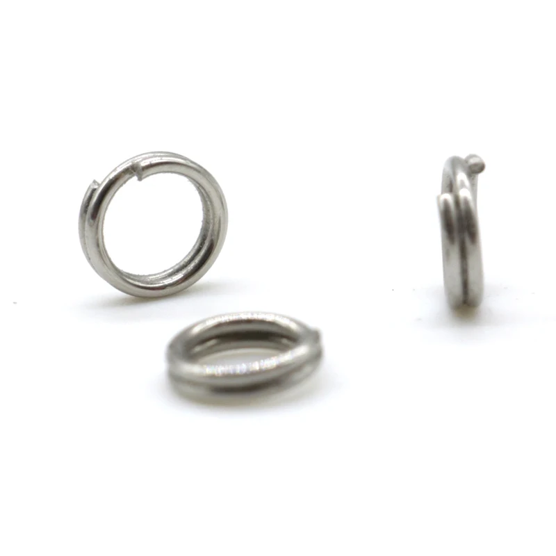 100 шт./лот, диаметр 7 мм, нержавеющая сталь, разъем для рыбалки, стальное разъемное кольцо из нержавеющей стали, кольцо для рыбалки, аксессуар для приманки