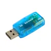 1 pcs 3D Audio Card USB 1.1 for Mic/Speaker Adapter Surround Sound 7.1 CH for Laptop notebook High Quality ► Photo 3/5