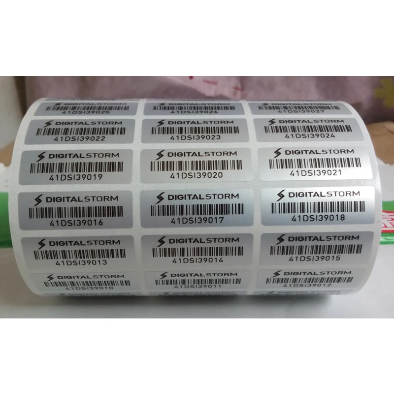 

Custom Logo Printing Roll Sheet Packing Barcode Clear PVC PET Vinyl Paper Die Cut Self Adhesive Label Sticker
