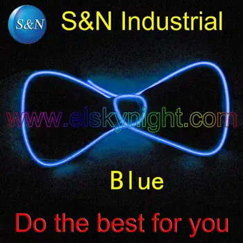 

2018 Future warrier Green Light Up LED Bow Tie glowing EL wire Bow Tie For DJ,bar,club and Evening Party
