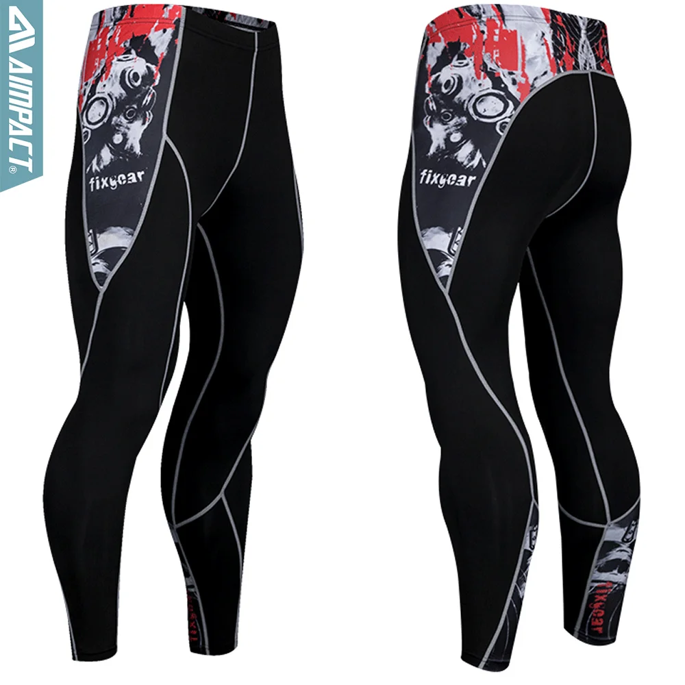 Sport Compression Leggings Men Tight Training Gym Quick Dry Pants by AIMPACT