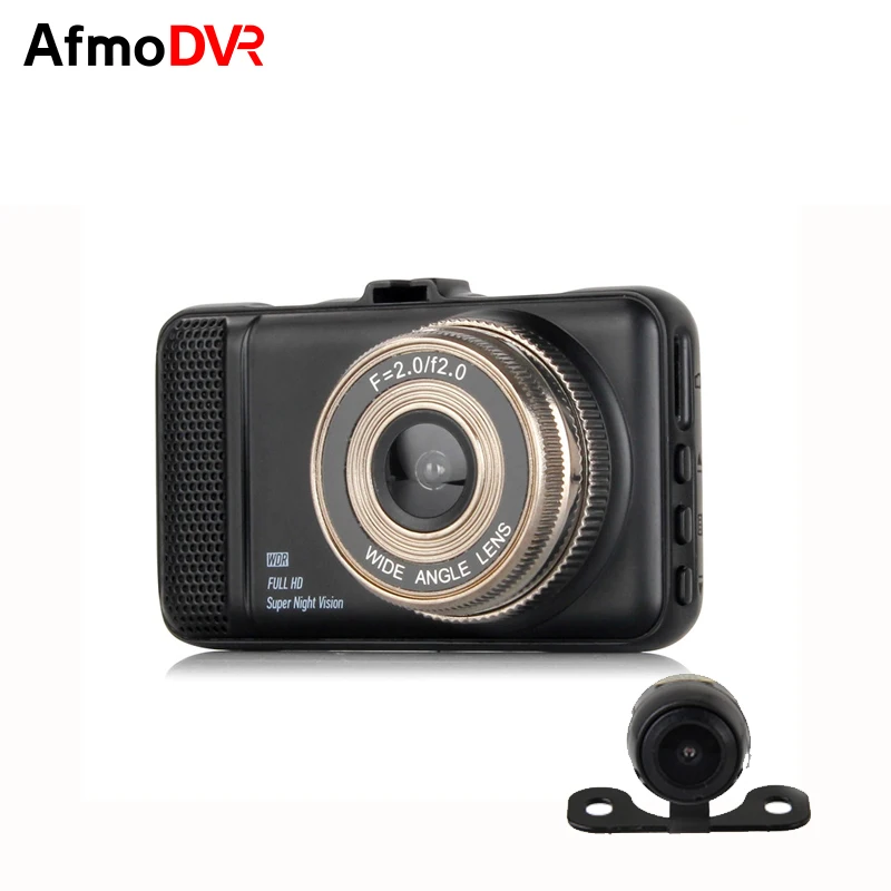 Afmodvr Автомобильный dvr полный Hd автокамера с двумя камерой s для автомобиля