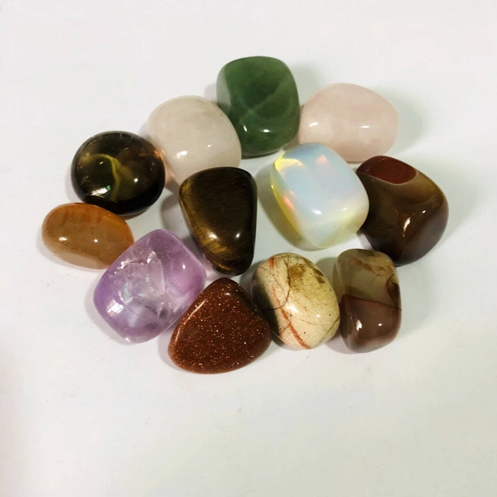 50g Natural Orange Garnet Stones Crystal Gravels Healing Reiki Polished Crystals