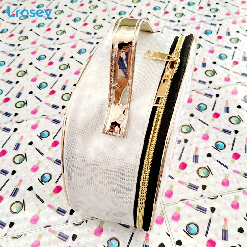 PU Laser Magic Color Makeup Organizers Fashion large capacity portable Travel Cosmetic Bag bathroom waterproof wash Storage Bags