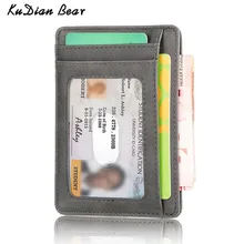 KUDIAN BEAR Rfid cartera Vintage para hombre Mini tarjetero negocios marca carteras masculinas monedero billetera hombre BID251 PM49