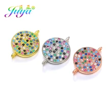 Juya DIY Multicolor Crystals Jewelry Accessories Handmade Leaf Heart Evil Eye Butterfly Charm Connectors For Bracelets Making Juya DIY Multicolor Crystals Jewelry Accessories Handmade Leaf Heart Evil Eye Butterfly Charm Connectors For Bracelets Making
